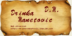 Drinka Manetović vizit kartica